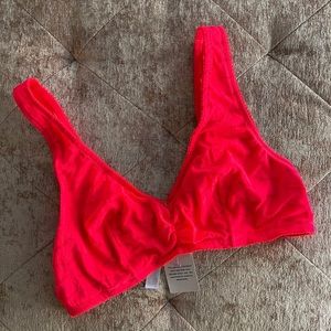Savage x Fenty neon coral bralette